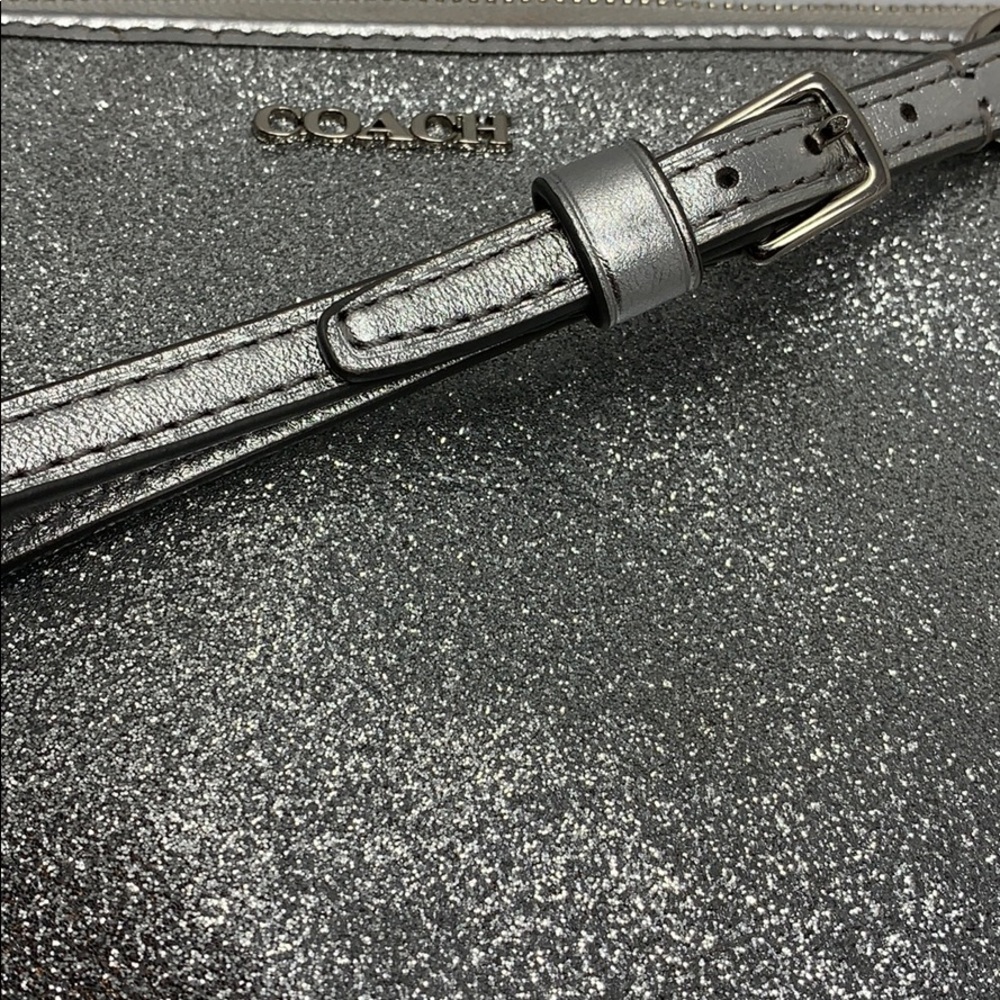 Coach Silver Glitter Wristlet - Picture 5 of 7